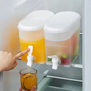 Suqueira Plastica Com tampa Para Geladeira Com Torneira Capacidade 3 Litros Para Agua Saborizada